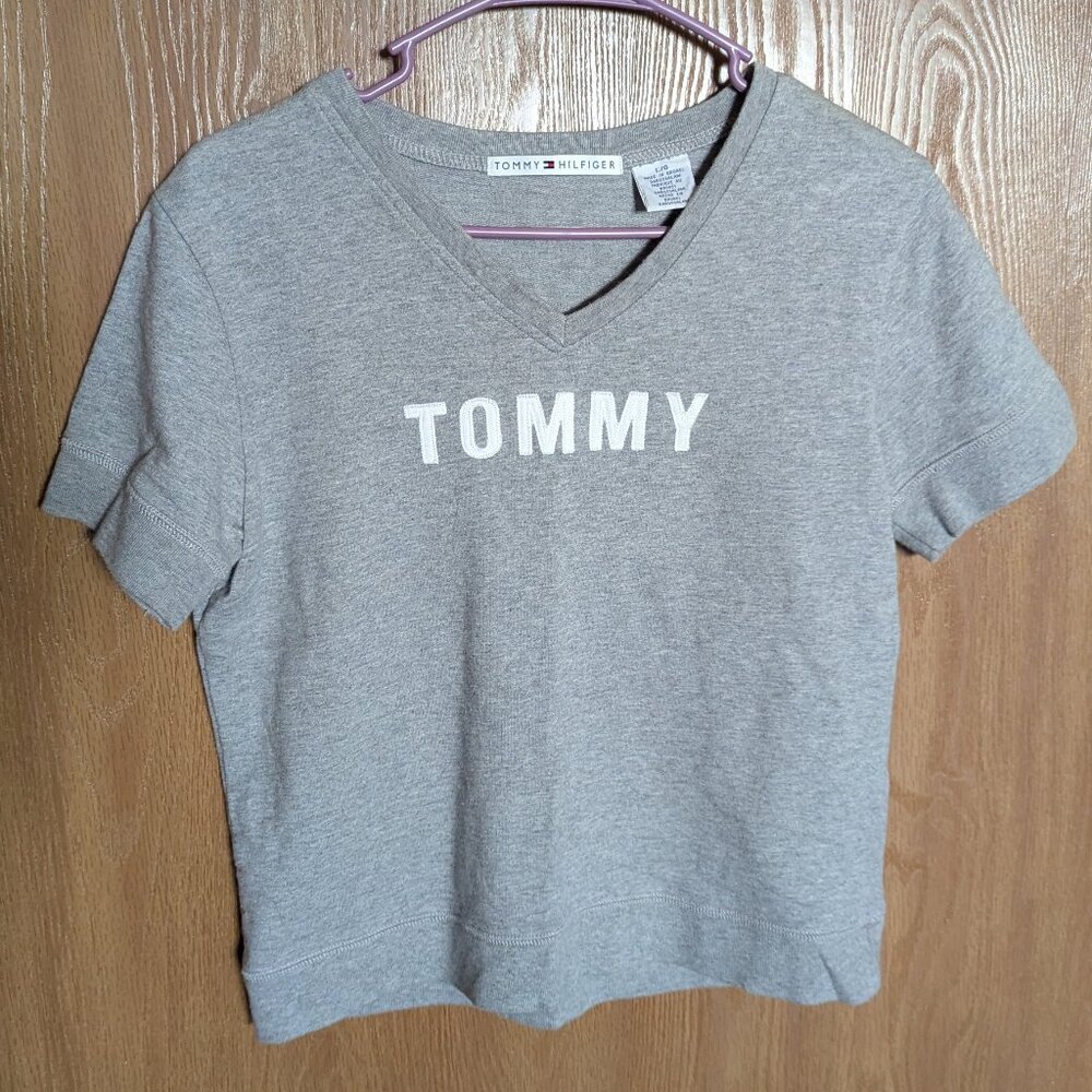 Tommy Hilfiger Grey V-Neck T-Shirt